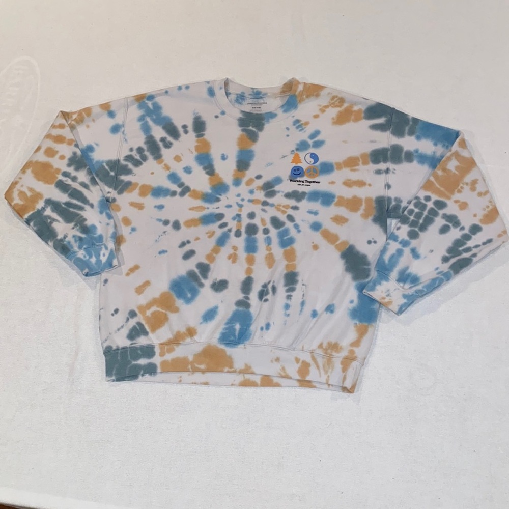 Urban Outfitters Women’s Positive Outlook Graphic Tie-Dye Sweatshirt size S/M